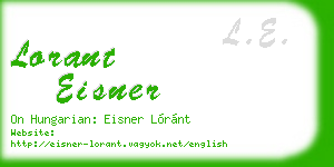 lorant eisner business card